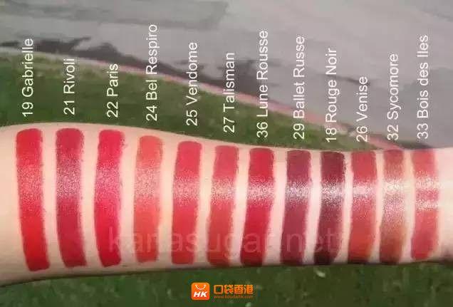 史上最全，56支香奈兒Chanel口紅試色報告！