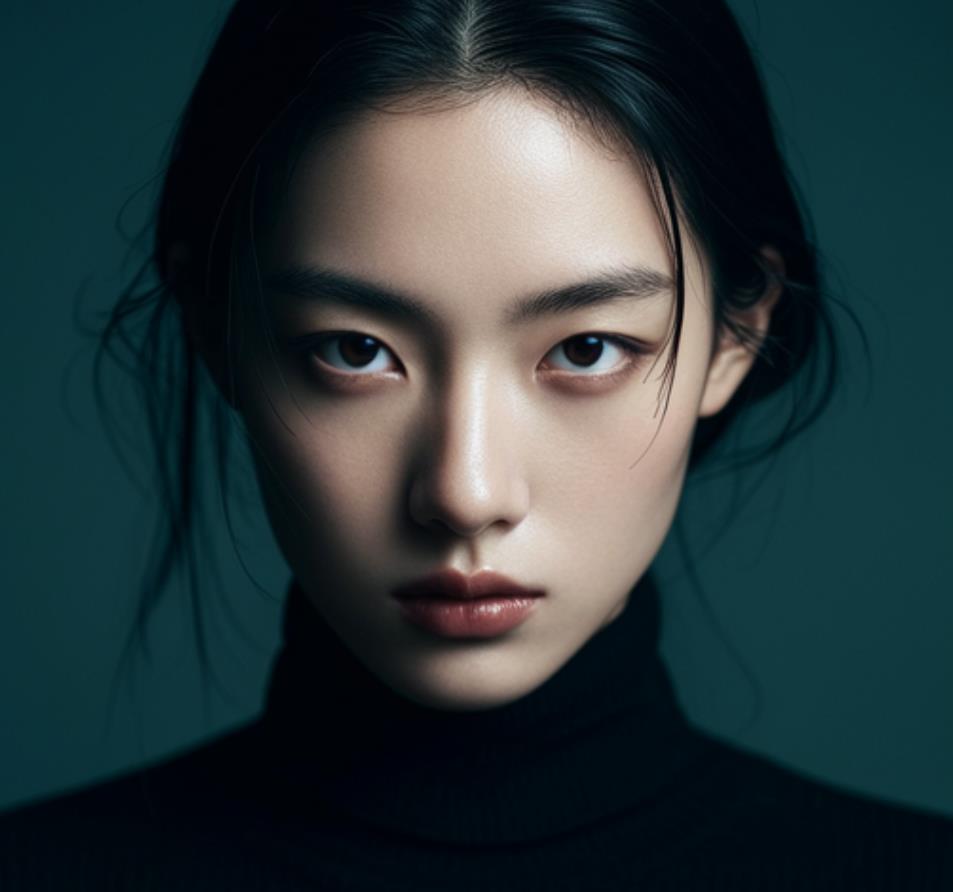 陰郁的漂亮女人人像攝影