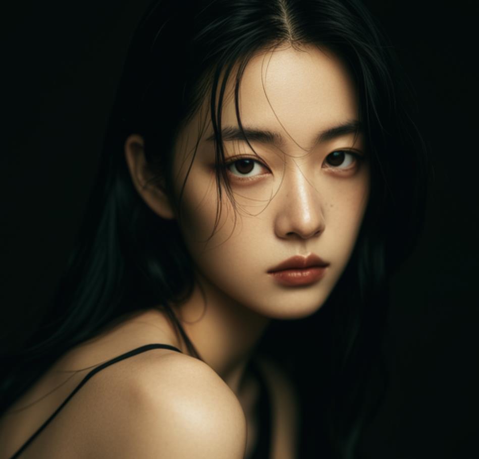 陰郁的漂亮女人人像攝影