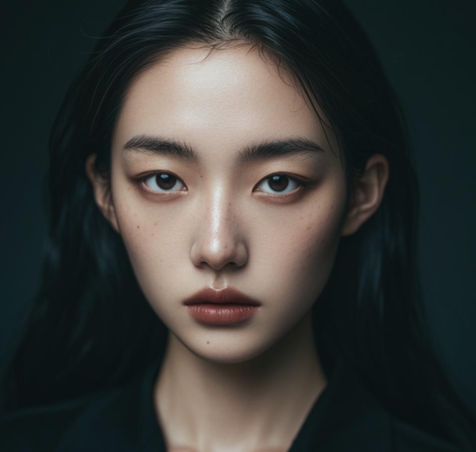 陰郁的漂亮女人人像攝影
