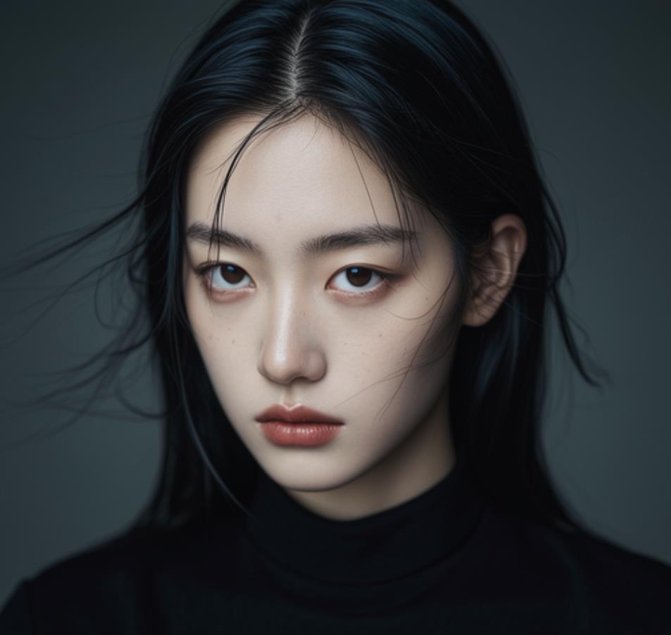 陰郁的漂亮女人人像攝影